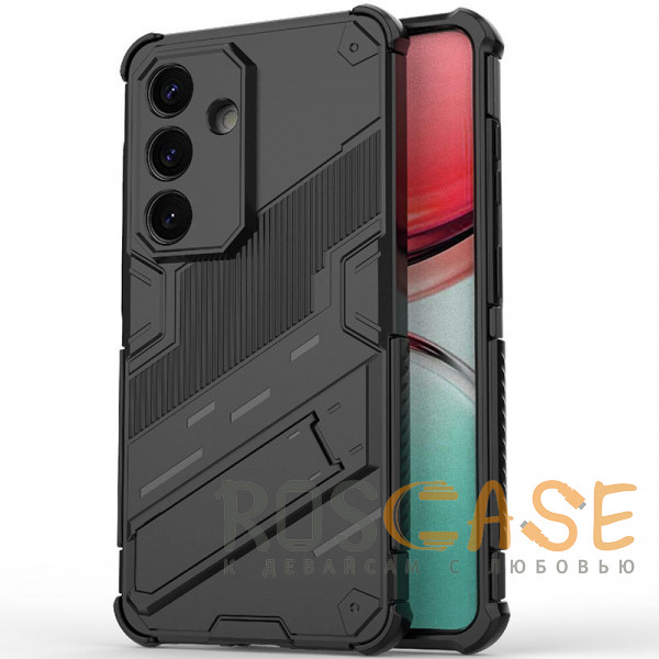 Фото Черный Megatron | Противоударный чехол-подставка для Samsung Galaxy S26 с защитой камеры