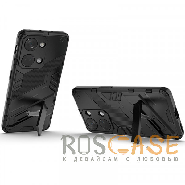Фотография Черный Megatron | Противоударный чехол-подставка для OnePlus Nord 3 5G / Ace 2V с защитой камеры