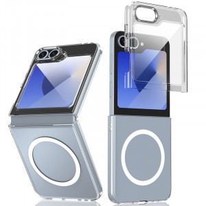Crystal 3D Magsafe | Прозрачный пластиковый чехол для Samsung Galaxy Z Flip 5