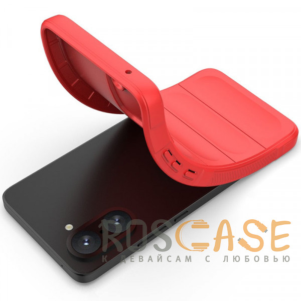 Фотография Красный Flex Silicone | Противоударный чехол для OnePlus Nord CE 5 5G / CE5 с защитой камеры и микрофиброй