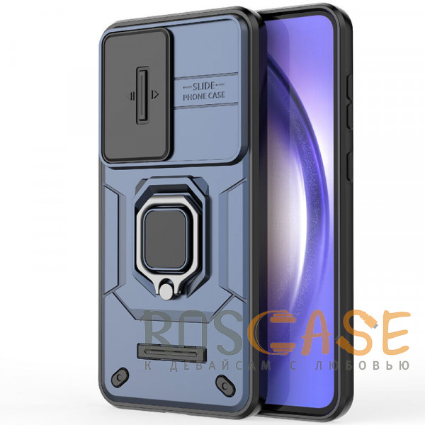 Фото Темно-синий Transformer Ring Holder | Противоударный чехол с кольцом и шторкой камеры для Samsung Galaxy A56 / A36 5G