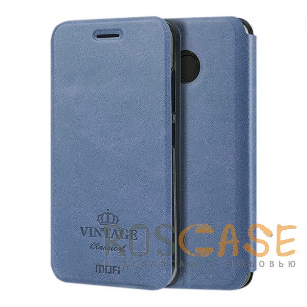 Фотография Синий MOFI Vintage | Кожаный чехол-книжка с карманом для Xiaomi Redmi Note 5A Prime / Redmi  Y1