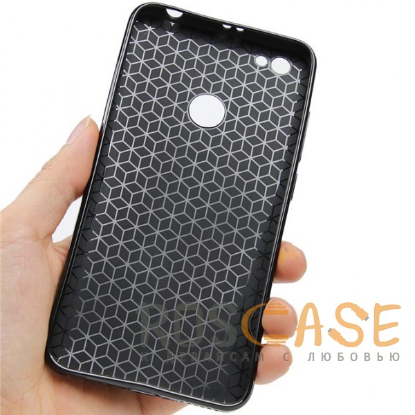 Изображение Черный Фактурный силиконовый чехол с имитацией кожи для Xiaomi Redmi Note 5A Prime / Redmi Y1