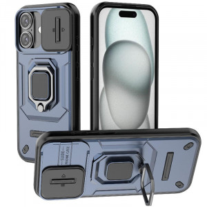 Transformer Ring Holder | Противоударный чехол с кольцом и шторкой камеры  для iPhone 17