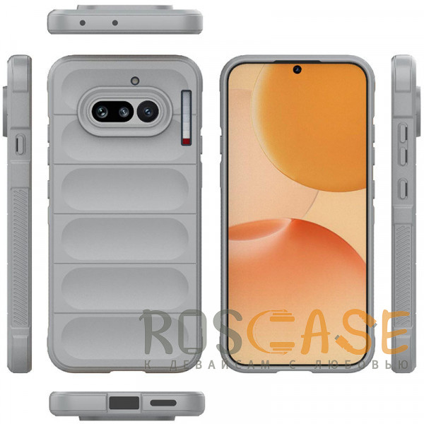Фото Серый Flex Silicone | Противоударный чехол для Nothing Phone 4a Pro с защитой камеры и микрофиброй
