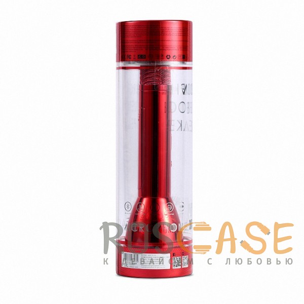 Изображение Красный Remax K03 | Беспроводной микрофон-караоке для мобильного телефона со встроенной колонкой