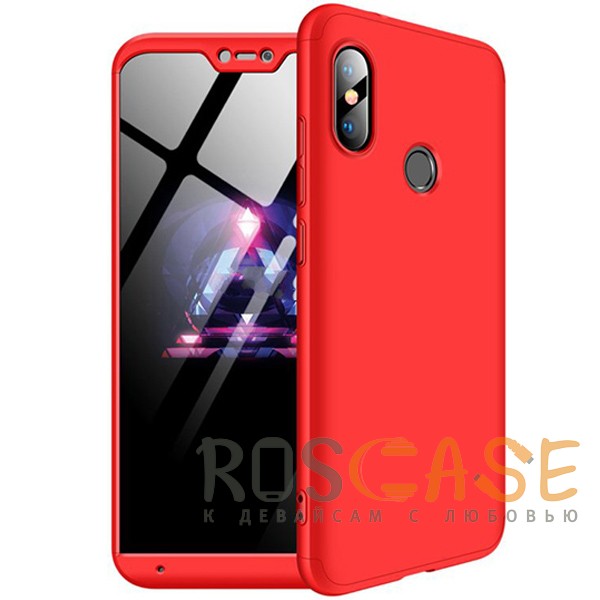 Фото Красный GKK LikGus 360° | Двухсторонний чехол для Xiaomi Mi A2 Lite / Xiaomi Redmi 6 Pro с защитными вставками