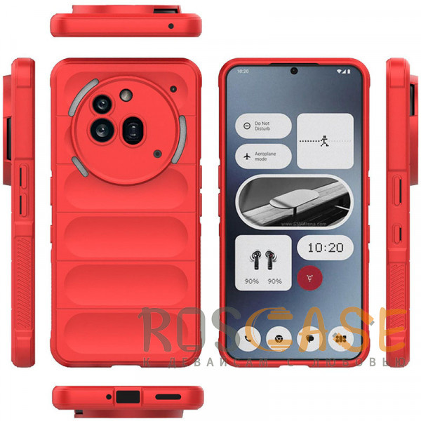 Фото Красный Flex Silicone | Противоударный чехол для Nothing Phone 3a Pro с защитой камеры и микрофиброй