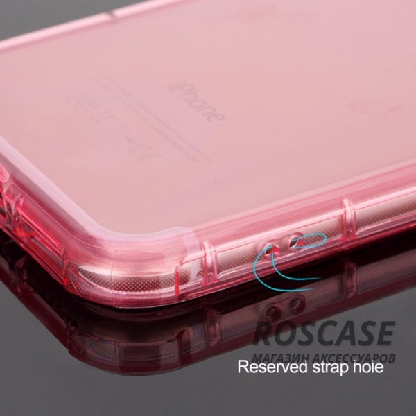 Фотография Розовый / Transparent pink ROCK Fence | Прозрачный чехол для Apple iPhone 7 plus / 8 plus (5.5") из силикона