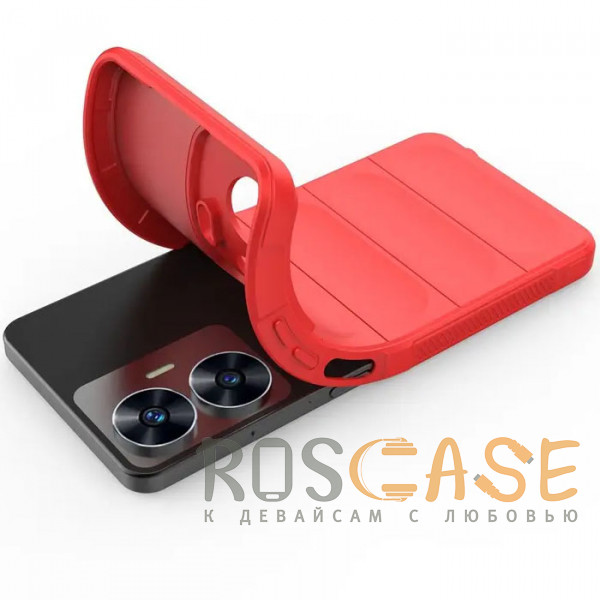Фотография Красный Flex Silicone | Противоударный чехол для Realme C55 с защитой камеры и микрофиброй