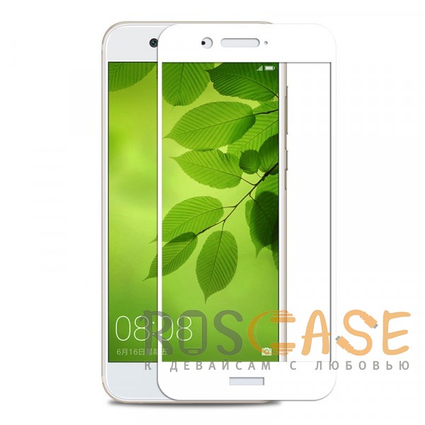 Фото Белый Artis 2.5D | Цветное защитное стекло на весь экран для Huawei Nova 2 на весь экран