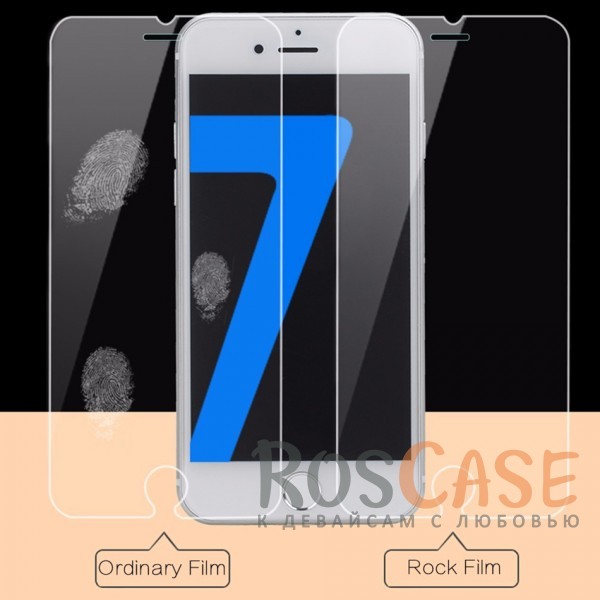 Фото Закаленное защитное стекло ROCK на экран с закругленными гранями и олеофобным покрытием "анти-отпечатки" для Apple iPhone 7 / 8 (4.7")