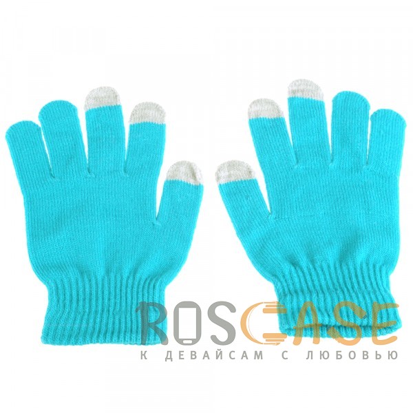 Фото Голубой Перчатки Touch Glove для сенсорных (емкостных) экранов