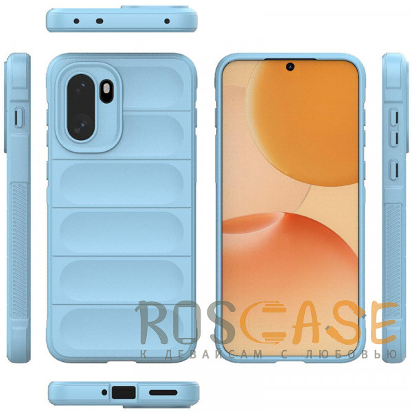 Фото Голубой Flex Silicone | Противоударный чехол для OnePlus 15R / Ace 6 / 6T 5G с защитой камеры и микрофиброй