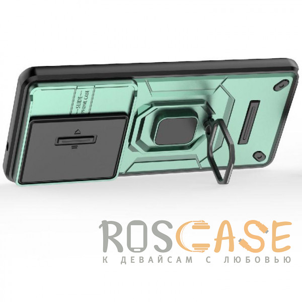 Фотография Зеленый Transformer Ring Holder | Противоударный чехол с кольцом и шторкой камеры для Samsung Galaxy S26 Ultra