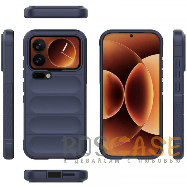 Фото Темно-синий Flex Silicone | Противоударный чехол для Xiaomi Mi 17 Pro с защитой камеры и микрофиброй