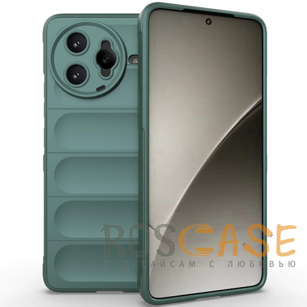 Фото Зеленый Flex Silicone | Противоударный чехол для Xiaomi Poco F7 Ultra / Redmi K80 Pro с защитой камеры и микрофиброй