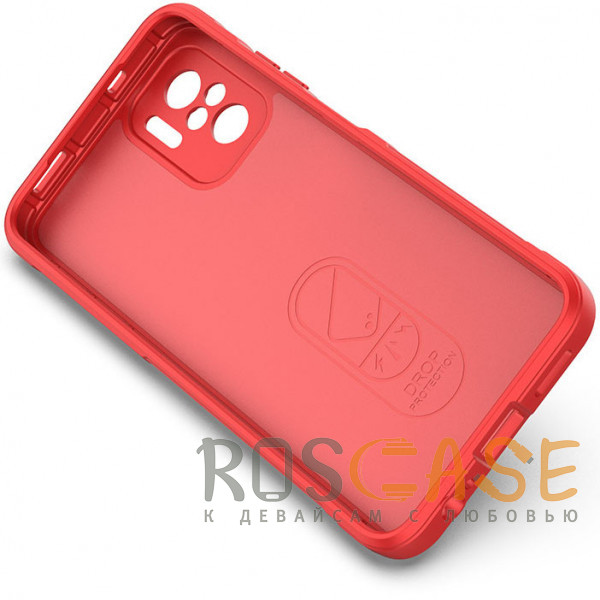 Изображение Красный Flex Silicone | Противоударный чехол для Xiaomi Redmi Note 10 / 10S / Poco M5s с защитой камеры и микрофиброй