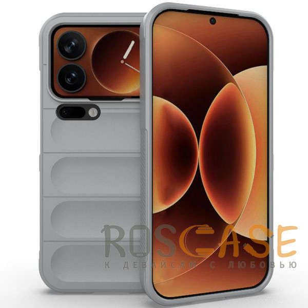 Фото Серый Flex Silicone | Противоударный чехол для Xiaomi Mi 17 Pro с защитой камеры и микрофиброй