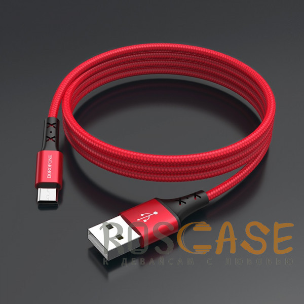 Изображение Красный Кабель для зарядки Borofone BX20 Micro-USB 1м