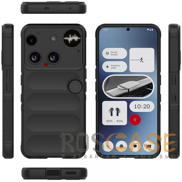 Фото Черный Flex Silicone | Противоударный чехол для Nothing Phone 3 с защитой камеры и микрофиброй