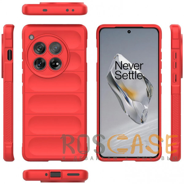 Изображение Красный Flex Silicone | Противоударный чехол для OnePlus 12 с защитой камеры и микрофиброй
