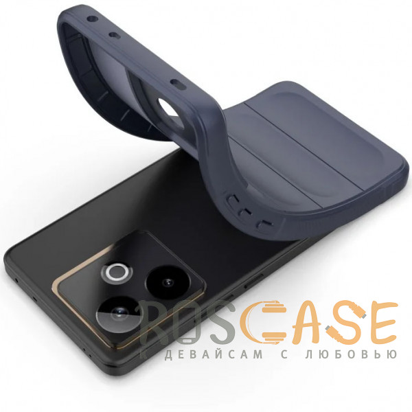 Фотография Темно-синий Flex Silicone | Противоударный чехол для Realme GT7 / GT 7 / 7T с защитой камеры и микрофиброй