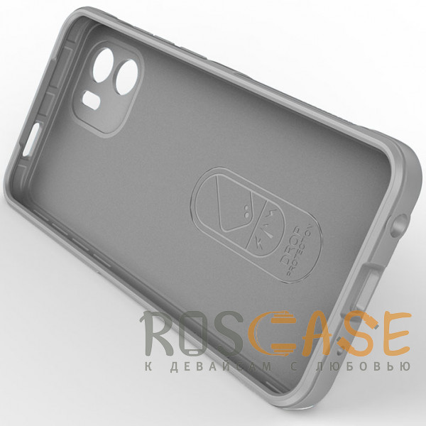Изображение Серый Flex Silicone | Противоударный чехол для Xiaomi Redmi A1 4G с защитой камеры и микрофиброй