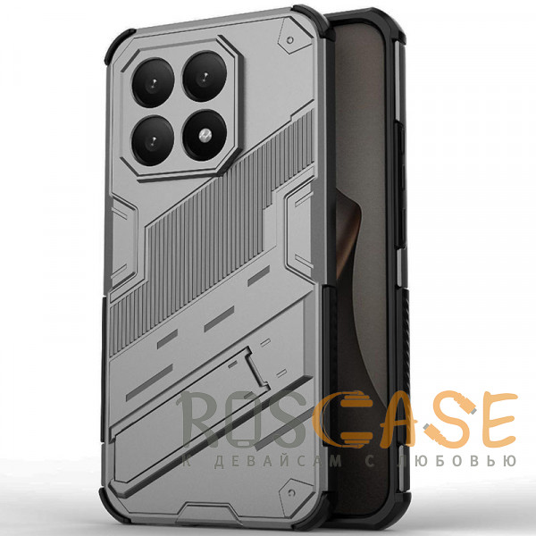 Фото Серый Megatron | Противоударный чехол-подставка для Xiaomi Mi 15T с защитой камеры