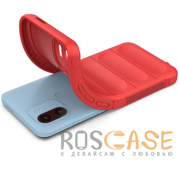 Фотография Красный Flex Silicone | Противоударный чехол для Xiaomi Redmi A1 Plus / A2 Plus / Poco C51 с защитой камеры и микрофиброй