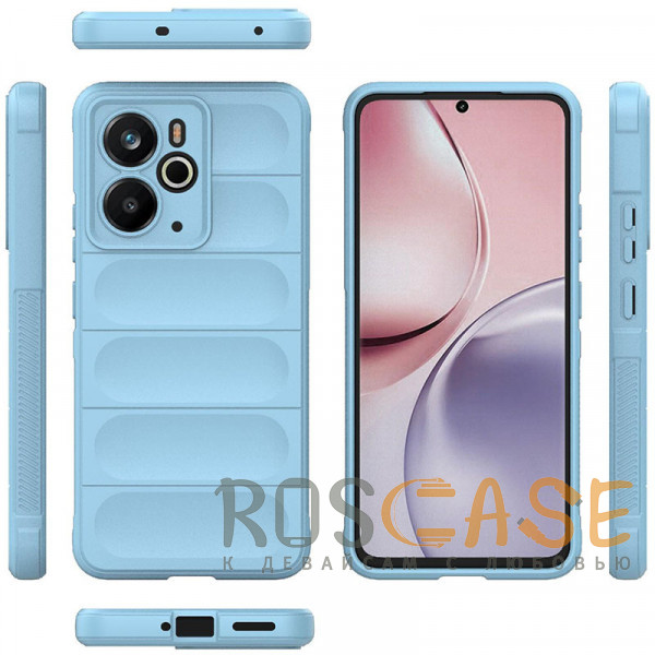 Фото Голубой Flex Silicone | Противоударный чехол для Realme 14 5G с защитой камеры и микрофиброй