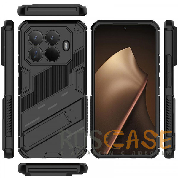 Изображение Черный Megatron | Противоударный чехол-подставка для Xiaomi Mi 15T Pro с защитой камеры