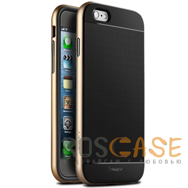 Фото Черный / Золотой iPaky Hybrid | Противоударный чехол для Apple iPhone 6/6s (4.7")