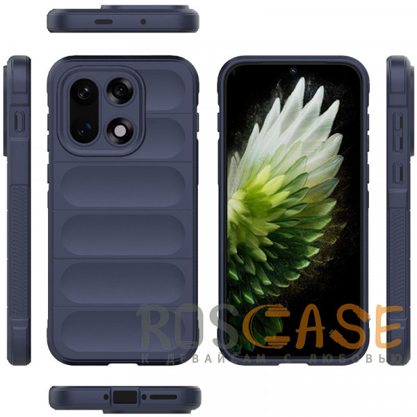 Фото Темно-синий Flex Silicone | Противоударный чехол для OnePlus 15 5G с защитой камеры и микрофиброй