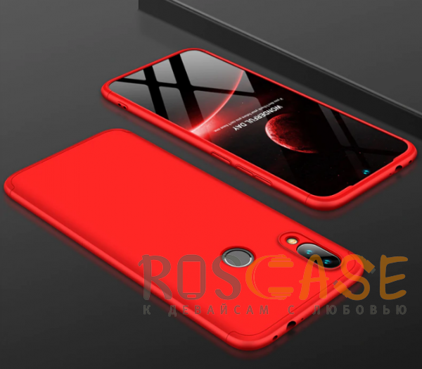 Фотография Красный GKK LikGus 360° | Двухсторонний чехол для Xiaomi Redmi Note 7 (Pro) / 7s с защитными вставками