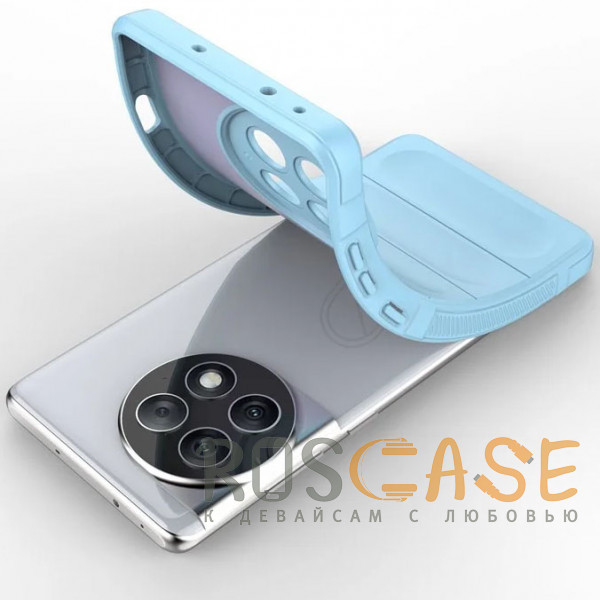 Фотография Голубой Flex Silicone | Противоударный чехол для OnePlus Ace 2 Pro с защитой камеры и микрофиброй
