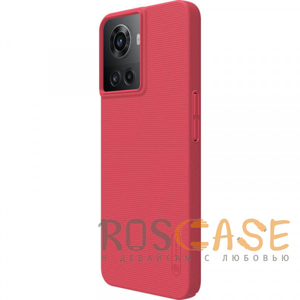 Фотография Красный Nillkin Super Frosted Shield | Матовый пластиковый чехол для OnePlus 10R / Ace