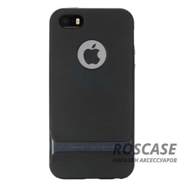 Фотография Черный / Синий TPU+PC чехол Rock Royce Cross Series для Apple iPhone 5/5S/SE