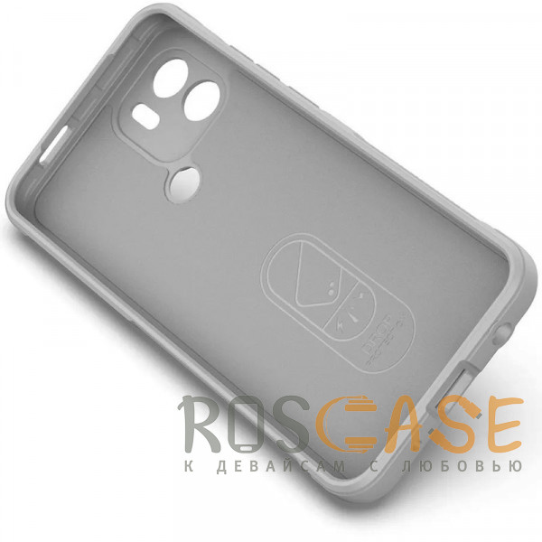 Изображение Серый Flex Silicone | Противоударный чехол для Xiaomi Redmi A1 Plus / A2 Plus / Poco C51 с защитой камеры и микрофиброй