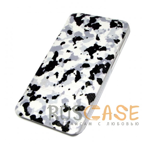 Фотография Черно-белый камуфляж  Jidanke | Универсальный чехол-накладка с силиконовым бампером для смартфонов диагональю 4,3-4,7 дюймов