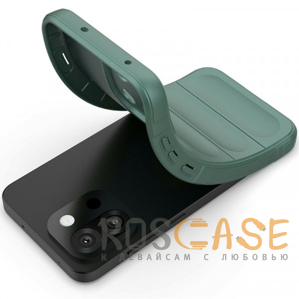 Фотография Зеленый Flex Silicone | Противоударный чехол для OnePlus 13T / 13S с защитой камеры и микрофиброй