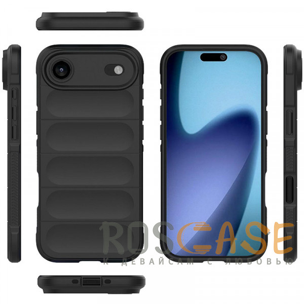 Фото Черный Flex Silicone | Противоударный чехол для iPhone 17 Air с защитой камеры и микрофиброй