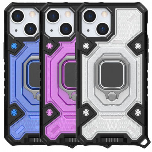Honeycomb Armor | Противоударный чехол с защитой камеры и кольцом  для iPhone 13 Mini