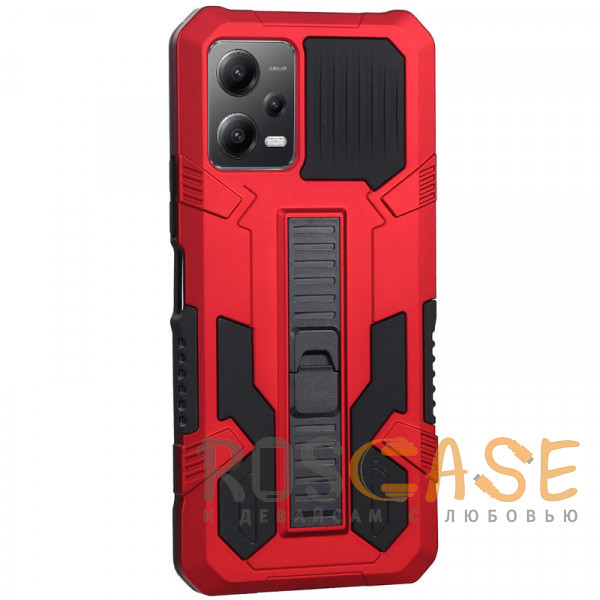Фото Красный Ironhide | Противоударный чехол-подставка для Xiaomi Redmi Note 12 Pro 5G / Poco X5 Pro