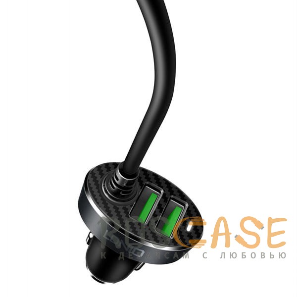 Изображение Черный / Серый LDNIO C502 | Двойное автомобильное зарядное устройство на 4 USB