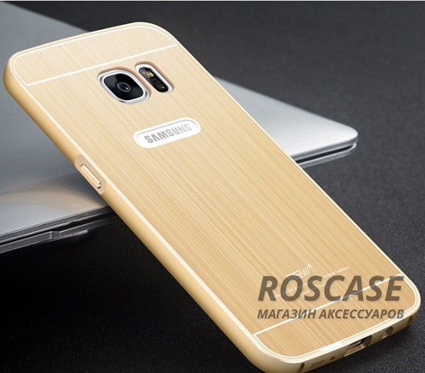 Фото Золотой Msvii | Металлический бампер для Samsung G930F Galaxy S7