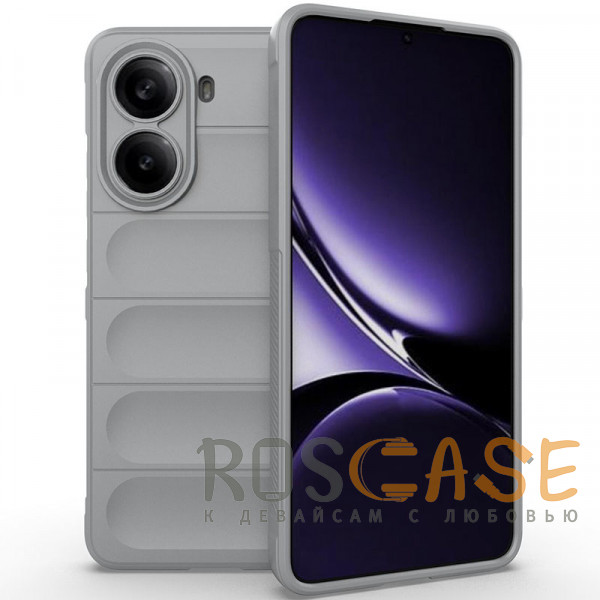Фото Серый Flex Silicone | Противоударный чехол для Xiaomi Redmi Turbo 4 с защитой камеры и микрофиброй