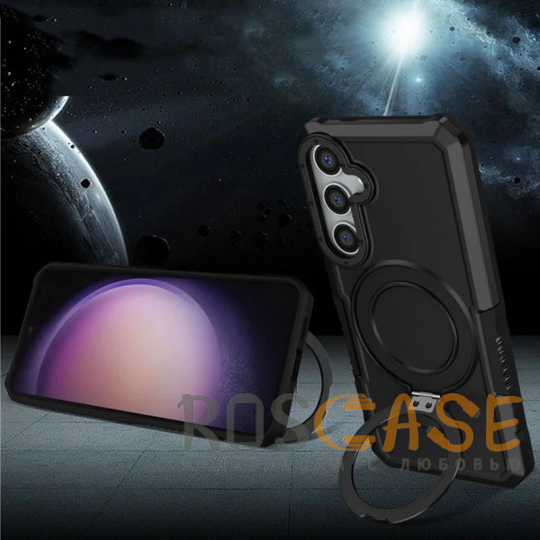 Фотография Черный Magnetic Armor Ring | Противоударный чехол с MagSafe и кольцом для Samsung Galaxy S26 Plus