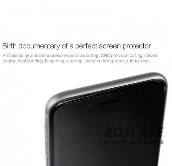 Фото Черный Объемное защитное стекло Nillkin 3D на весь экран с олеофобным покрытием "анти-отпечатки" для Apple iPhone 6 plus (5.5")  / 6s plus (5.5")