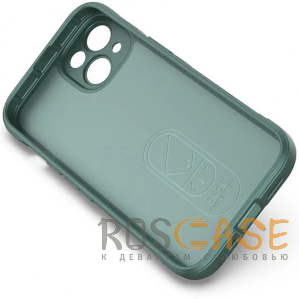 Изображение Зеленый Flex Silicone | Противоударный чехол для iPhone 14 с защитой камеры и микрофиброй